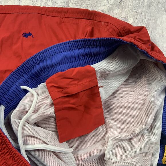 Polo Ralph Lauren Shorts Mens Large Red Pony All Over Swimming Trunks - Picture 5 of 8